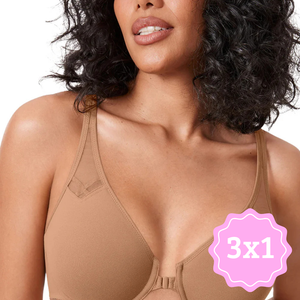 Sujetador sin Forro con Cremallera 3X1