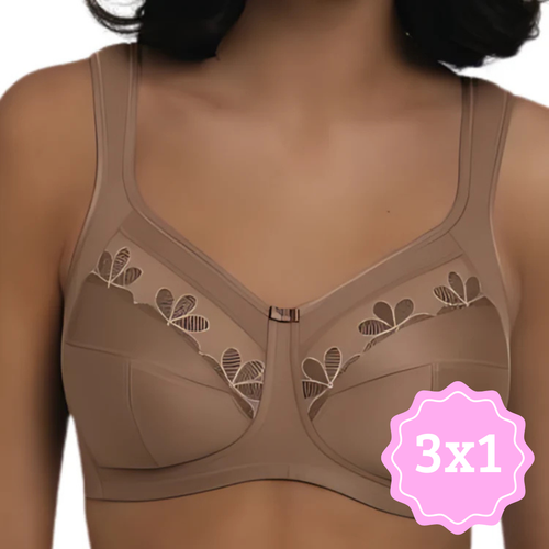 Sujetador Sin Aros con Tirantes Anchos 3X1