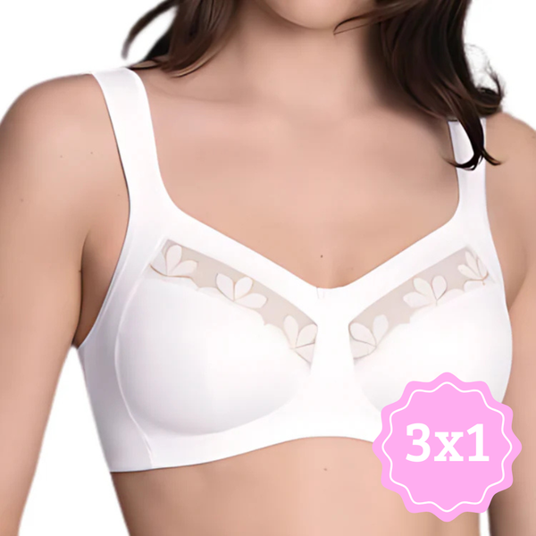 Sujetador Sin Aros con Tirantes Anchos 3X1