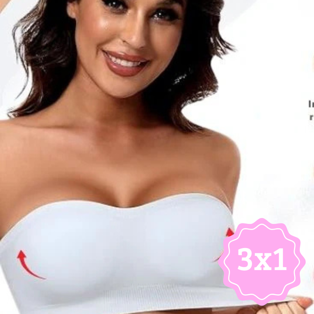 Sujetador sin Tiras Push Up Cómodo 3X1
