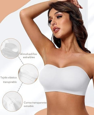 Sujetador sin Tiras Push Up Cómodo 3X1